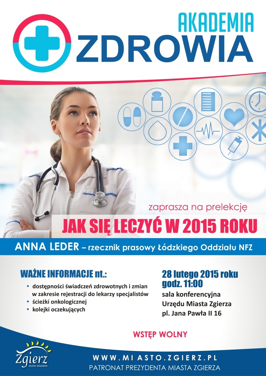 Plakat promujący Akademię Zdrowia